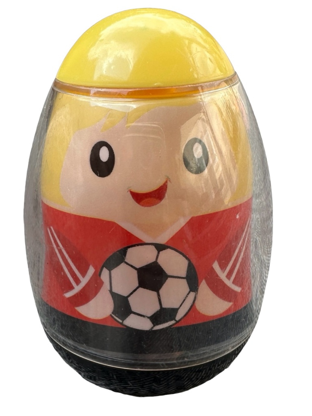 Vintage Hasbro Weebles Soccer Boy Figure 9 Roly Poly Egg Toy 2009 Playskool